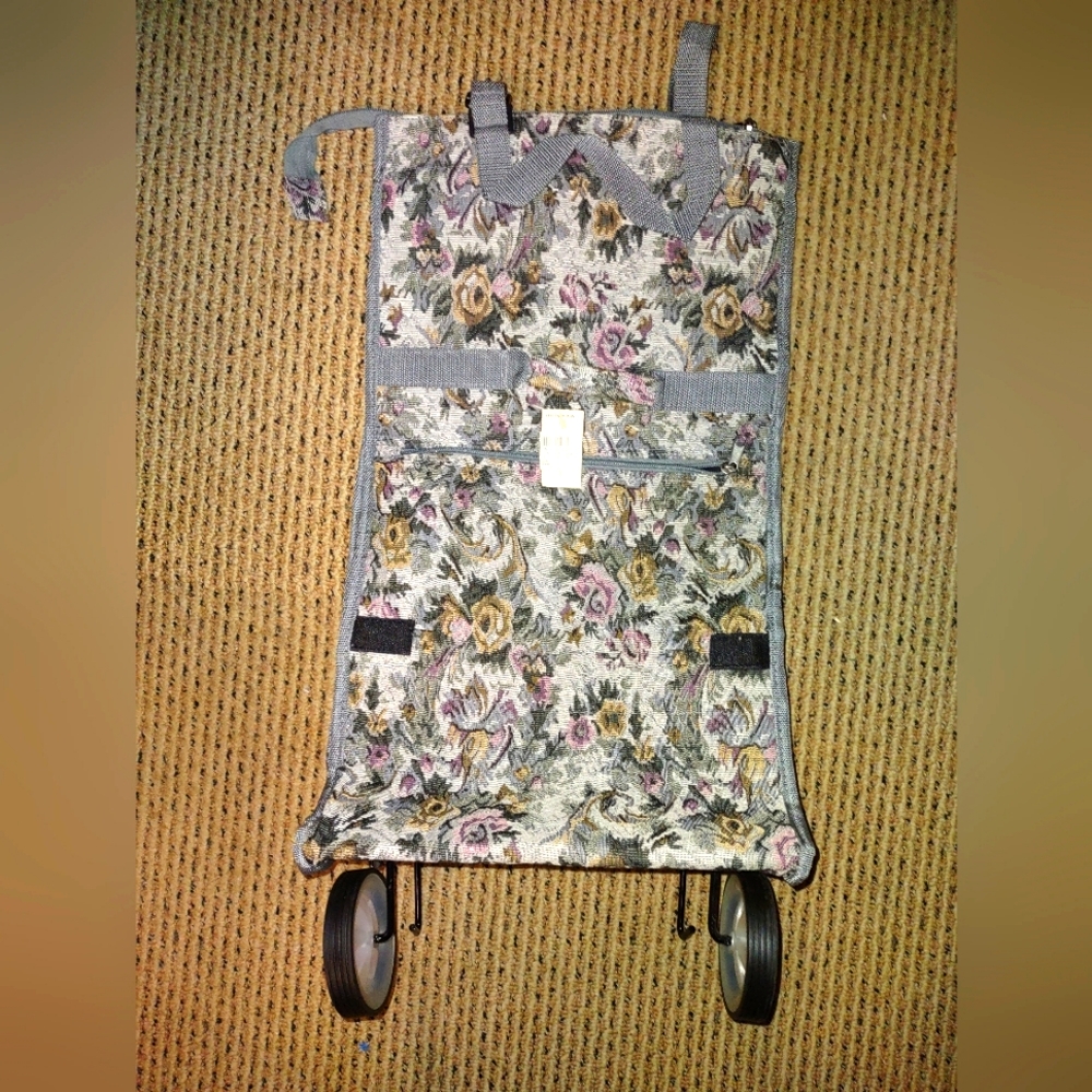 Vintage Bonton Carry-On Floral Luggage with Wheels  NWT